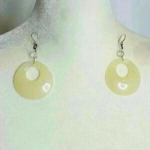 Vintage bone colored hoops